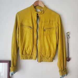 Yellow Leather Jacket
